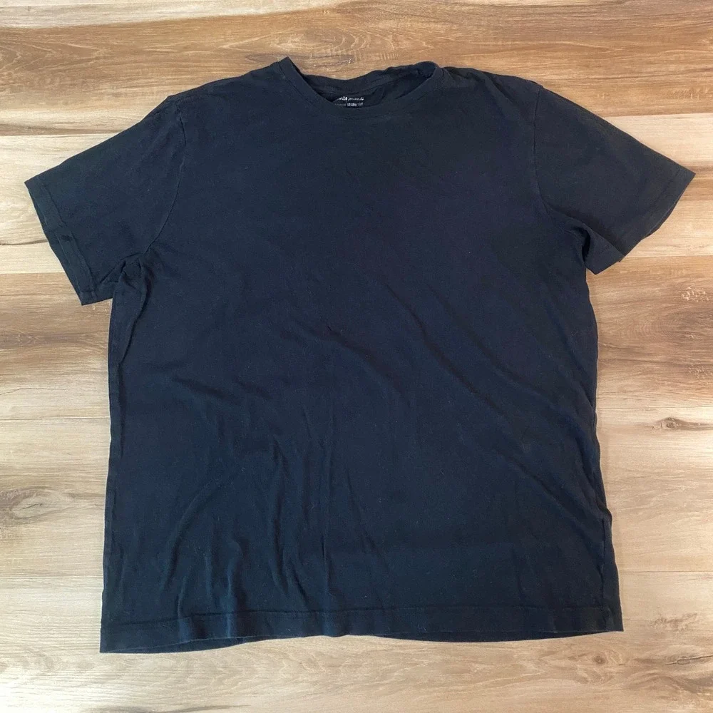 Banana Republic Mens Premium Wash‎ T Shirt XL Tee Black Short Sleeve Crew
